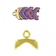Cymbal ™ DQ metal bead ending Koutalas for Chevron Duo - Gold